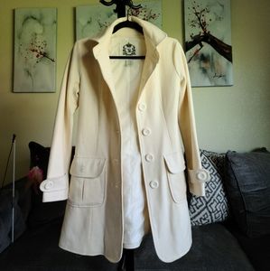 Cream Long Peacoat